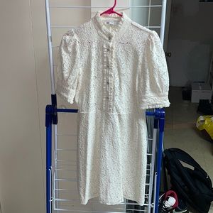 Zara Woman’s Lace Dress with Rhinestone buttons